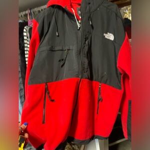 Unisex Northface zipper front size extra large/orange red